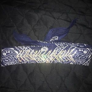 Bandana Jeweled Choker Navy